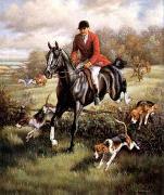 unknow artist Classical hunting fox, Equestrian and Beautiful Horses, 016. USA oil painting artist